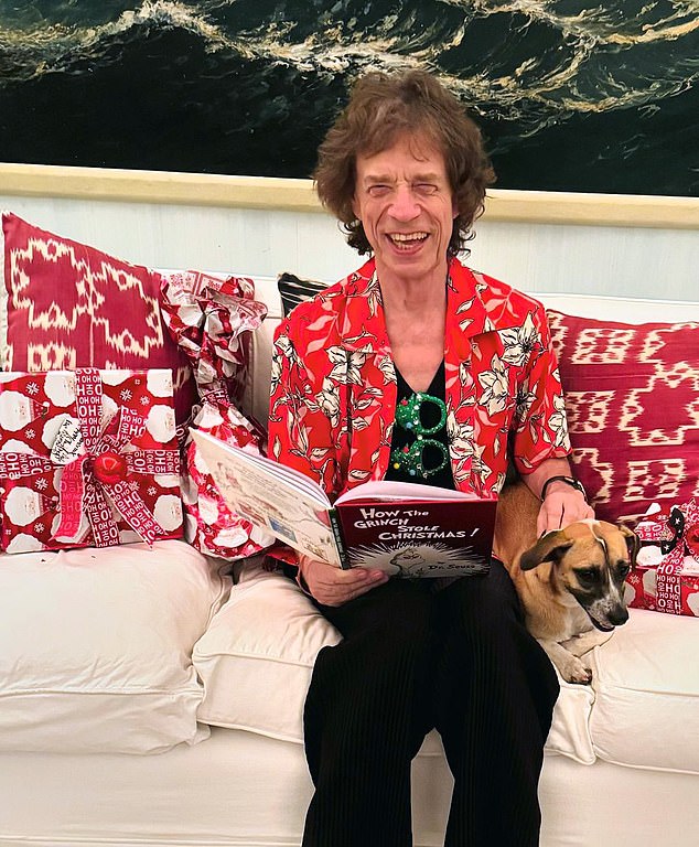 The 80-year-old, who flew to Barbados last week, posted a photo on social media of himself with the book, his pet and presents