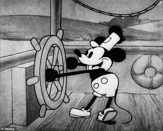 Mickey Mouse, as seen in his first film appearance in the 1928 short film 