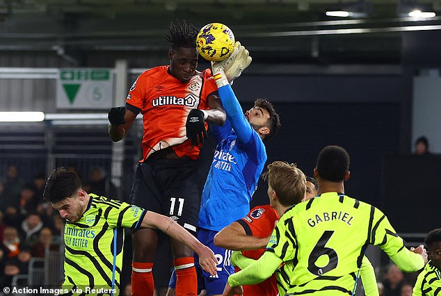 Raya fluttered at a corner, allowing Elijah Adebayo to head home from close range