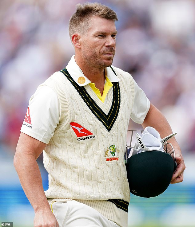 The news comes after Johnson was scathing in his criticism of Warner (pictured) over his 'staged' retirement from Test cricket