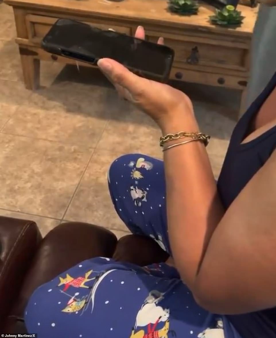 Irma Garcia's cousin Johnny Martinez posted a short video of his mother on the phone with Meghan Markle