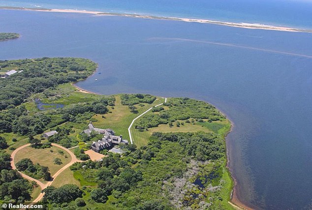 The Obama residence on Martha's Vineyard.  Tafari Campbell, 45, visited the resort island in late July and was paddle boarding near the Obamas' summer home