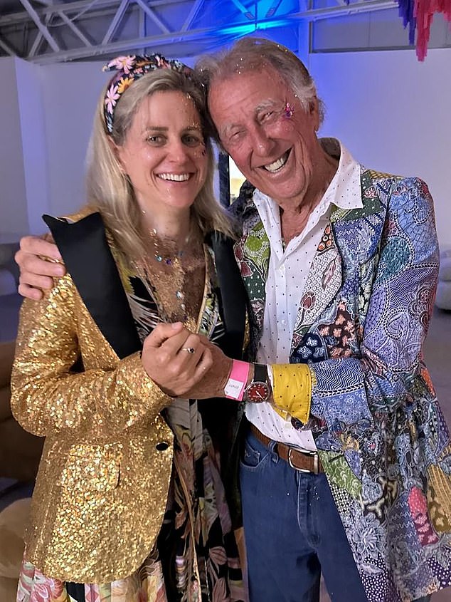 Sydney multi-millionaire John Singleton has married for the seventh time, to a woman almost half his age.  The advertising guru, 82, (right) eloped with 44-year-old Sarah Warry (left) in July after the pair fell in love over text messages