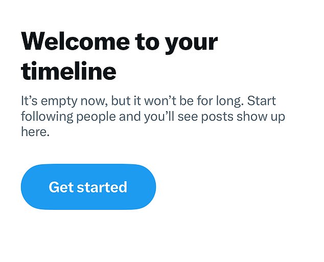 The message that greets Twitter users this morning