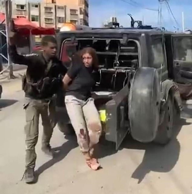 The harrowing images of a terrified teenage girl having her hair pulled and bundled into the back of a truck by Hamas terrorists shocked the world