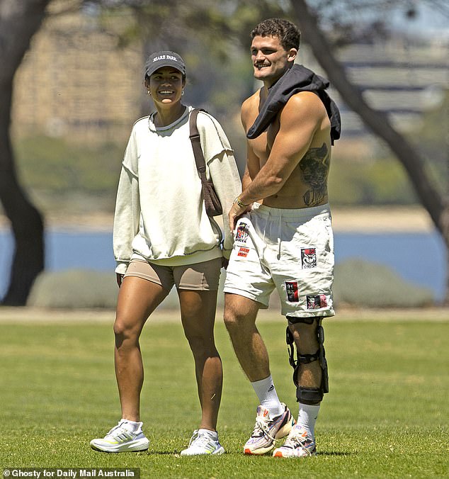 Cleary and Fowler (pictured in late October) have not seen each other since parting ways at Perth Airport on November 2