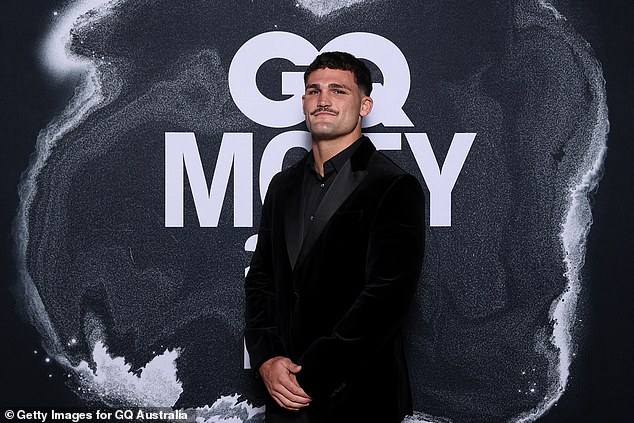 Nathan Cleary appeared alone on the red carpet for the GQ Awards in Bondi on Wednesday