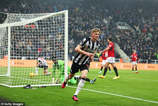 Anthony Gordon gave Newcastle a 1-0 victory after sneaking in at the back post in the second half