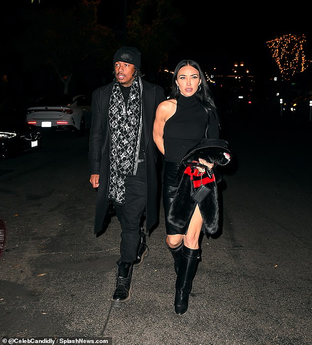 Nick Cannon, 43, and Bre Tiesi, 32, were pictured at what appeared to be a romantic dinner on Monday night in Calabasas, California at the Crossroads Kitchen