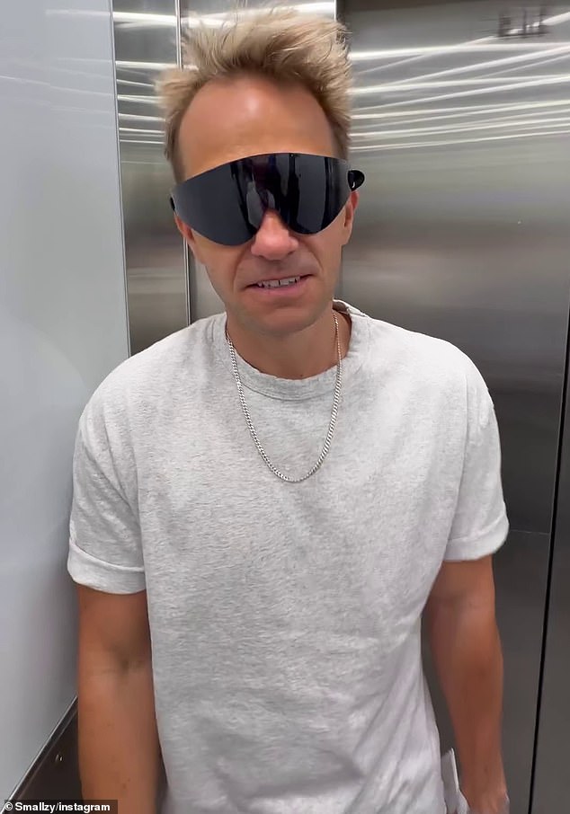 A Nova radio star has claimed Kim Kardashian 'stole his looks' after undergoing corrective eye surgery.  Kent 'Smallzy' Small (pictured), 39, presenter of the Nova evening show Smallzy's Surgery, made the accusation on Instagram