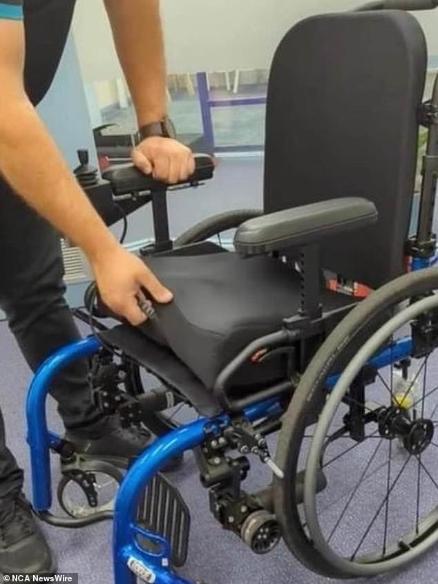 A Victorian teenager has been reunited with her $14,000 special wheelchair (pictured) after it was stolen earlier this week