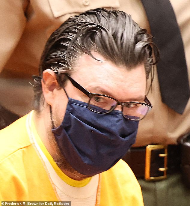 Gareth Pursehouse wore a dark-colored face mask and Carey-esque glasses in court Wednesday as a judge told him he would never go out on the streets again, three years after he killed 38-year-old ex Amie Harwick in her Hollywood Hills home