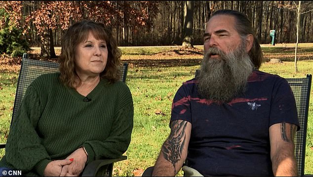 William Hickman (right) discovered the mushrooms last year while mowing the lawn of his Windham estate