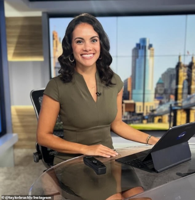 Spectrum News 1 Ohio anchor Taylor Bruck, 25 in Ohio, has gone viral for coming live on air - using a simple word - 'girlfriend'