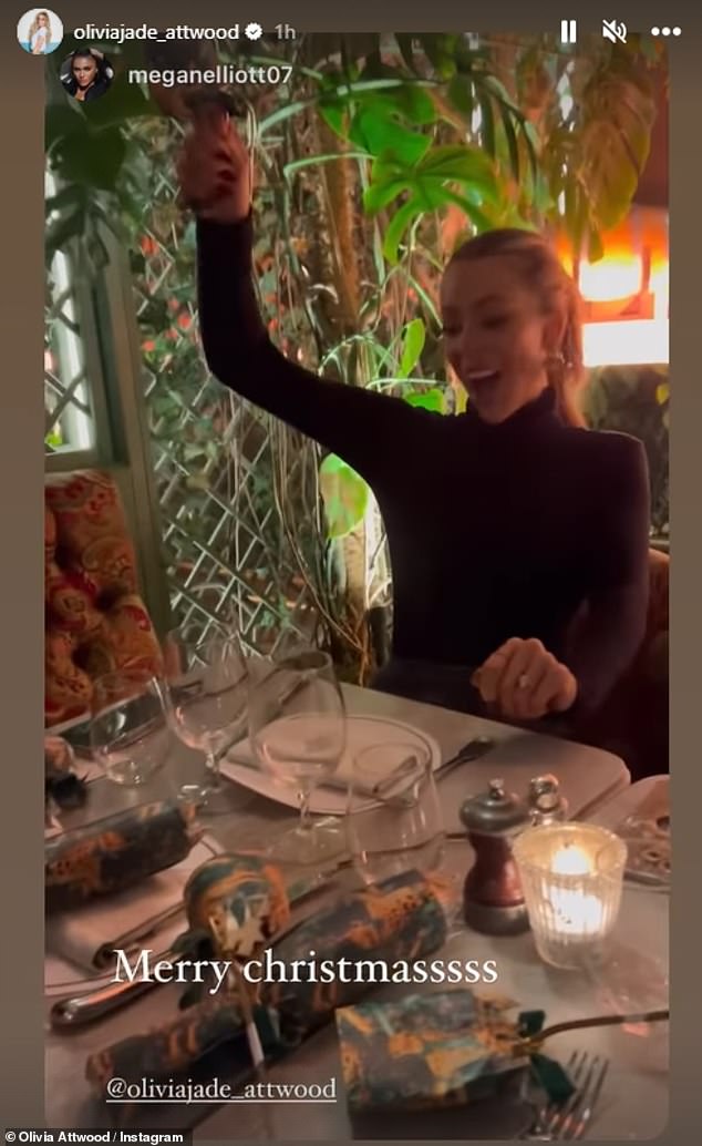 She also took to her Instagram Stories to share some fun videos of herself and her friends enjoying their annual Christmas meal