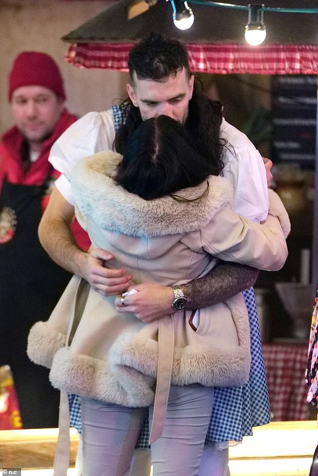 Norwich City star Shane Duffy, 31, is pictured kissing a mystery woman during a boozy night out in London's Winter Wonderland