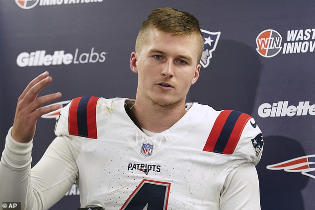 Patriots quarterback Bailey Zappe has admitted he's 