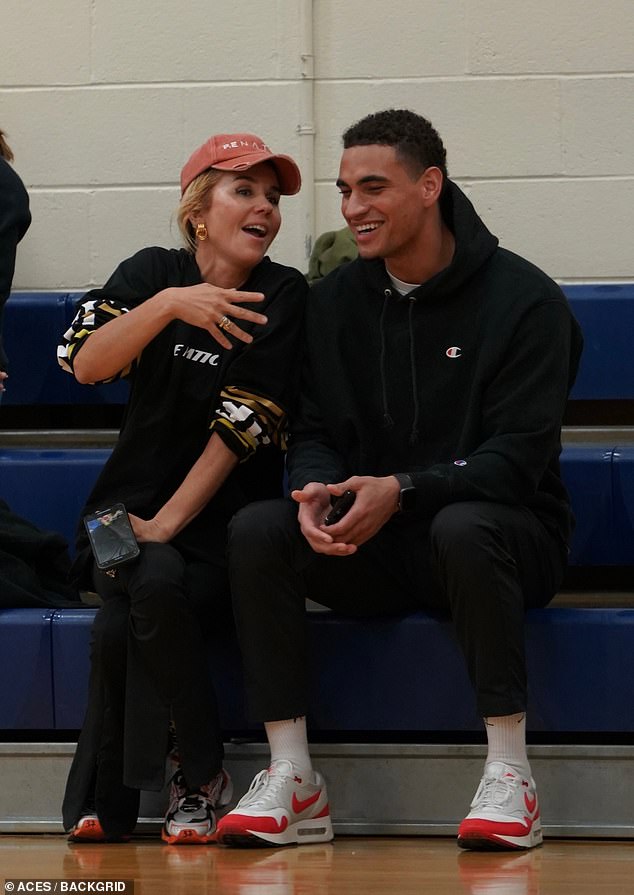 Pip Edwards looked cheerful as she chatted with a handsome man at one of her son's basketball games in Las Vegas last week