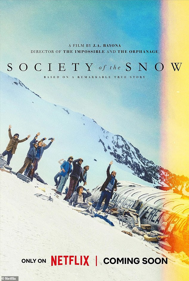 The upcoming film, Society of the Snow, is based on the 1972 Andes flight disaster – 12 passengers died immediately, 17 others died from injuries and asphyxiation from an avalanche.
