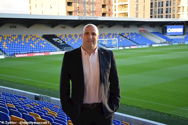 Police have launched an appeal to find missing former AFC Wimbledon director Danny Macklin (above) after he posted a worrying message on social media on Friday morning.