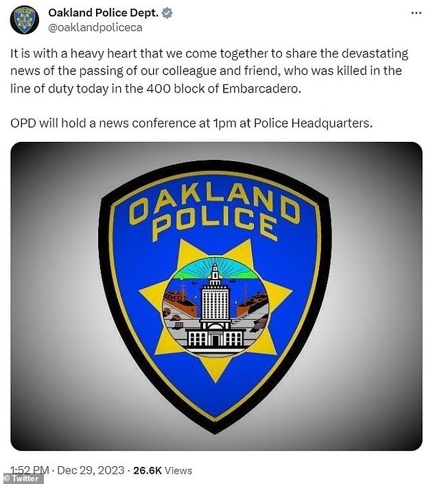 A police officer has died in the line of duty after being shot in Oakland as the woke district attorney is recalled amid rampant violent theft in the city