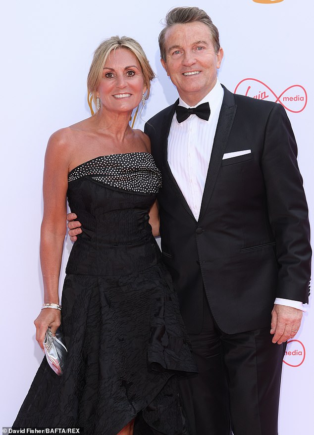 Donna Derby is the wife of famous British TV presenter Bradley Walsh (pictured in 2019: Bradley and his wife Donna)