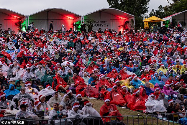 Stunned spectators watch as the traditional, nationally televised event is disrupted