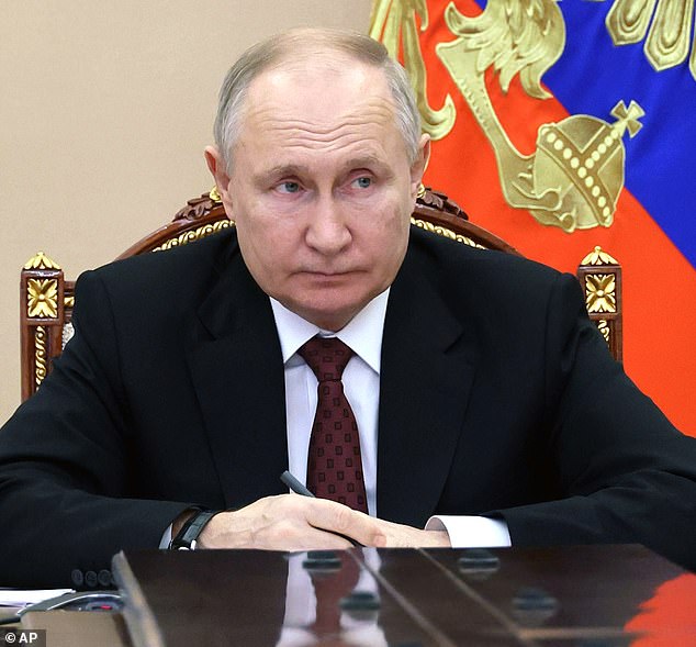 The psychic also predicted the death of Russian President Vladimir Putin (pictured) in 2024, saying he 'doesn't have long left'