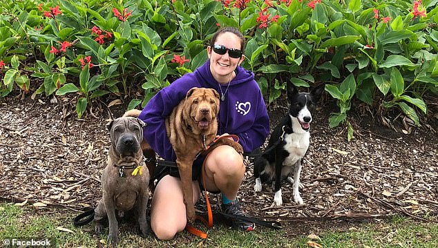 Rachael Fullerton (pictured) takes Qantas to court after the airline refused to let her travel with her assistance dog