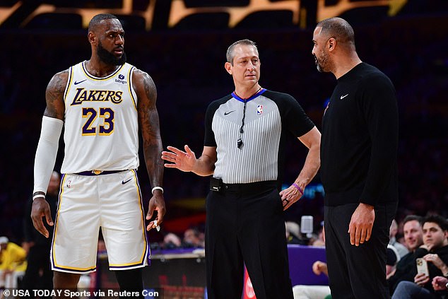 Ime Udoka and LeBron James both received technical fouls after arguing with each other