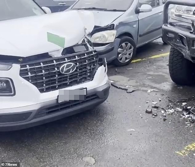 The 78-year-old driver of a white Hyundai SUV lost control of his vehicle and allegedly struck two pedestrians aged 53 and 63