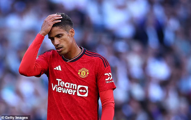 Raphael Varane is increasingly sidelined at United after a row with Erik ten Hag