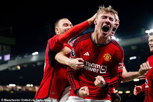 Rasmus Hojlund declared himself the 'happiest man in the world' after scoring his first Premier League goal