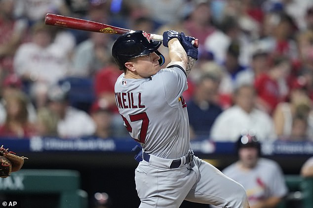 O'Neill finished eighth in the 2021 NL MVP voting, hitting .286 with 34 home runs