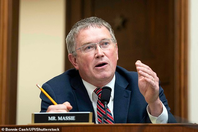 Top Democrats have rep.  Thomas Massie Convicted of Posting a Meme Featuring Rapper Drake Suggesting Congress Has Done More to Support Zionism Than American Patriotism