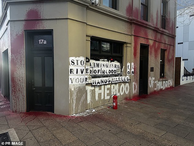 Deputy Prime Minister Richard Marles' Yarra Street office was vandalized by pro-Palestinian protesters on Wednesday evening