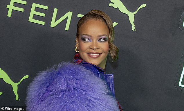 Rihanna has revealed she was shocked her son Riot didn't have the same forehead as her in a candid conversation (pictured Monday)