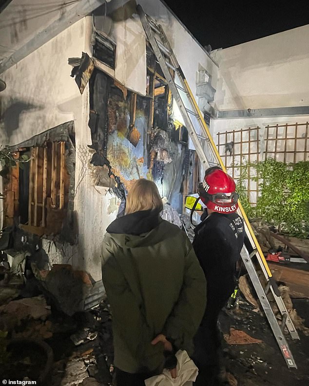 Rory's Place in Ojai, California, caught fire early Wednesday morning due to a suspected faulty electrical wire.  Authorities say no injuries were reported