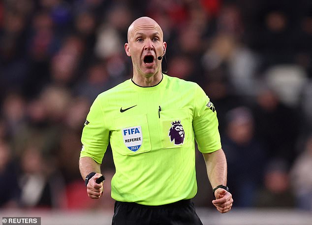 Anthony Taylor will again be the fourth official for Man City's Premier League match against Aston Villa on Wednesday
