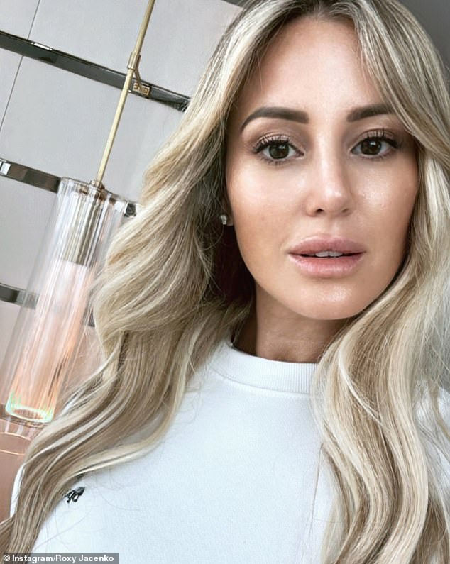 Roxy Jacenko treated herself to a visit to the hair salon in Singapore on Tuesday, weeks after complaining that she couldn't find anyone to color it properly in her new hometown