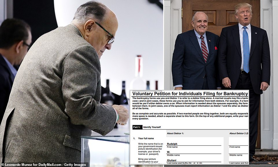 Rudy Giuliani has filed for bankruptcy in New York, owing $153 million to creditors including Hunter Biden.  The former New York mayor, who led the effort on behalf of Donald Trump to challenge the 2020 election results, said he had less than $10 million in assets.