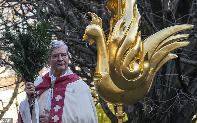 Notre Dame Cathedral in Paris is decorated with a brand new golden rooster, reimagined as a phoenix.  It came four years after a fire destroyed the iconic Parisian landmark