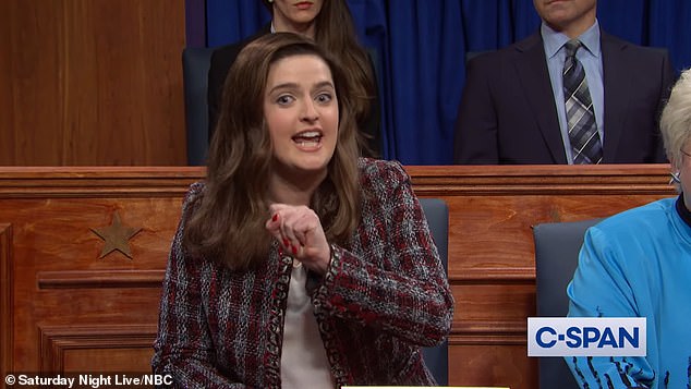 SNL newcomer Chloe Troast portrayed Congresswoman Elise Stefanik (R-NY), the chair of the Republican caucus in the House of Representatives and a staunch supporter of former President Trump