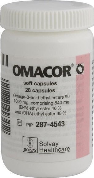 The drugs are given to patients with high levels of fat in their blood to reduce the risk of a heart attack.  Survivors also receive the capsules, which can cost as little as 80 cents per capsule.  Manufacturers of the drugs - which are different to the omega-3 pills sold on the high street and online - will be told to warn about the risk of atrial fibrillation in leaflets in the pack.