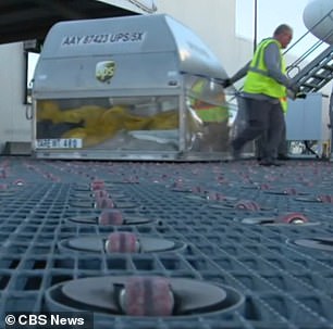 Packages arrive both by truck and by plane