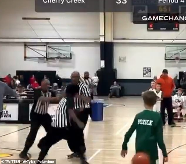 A fight broke out between two youth basketball referees during a game in Colorado