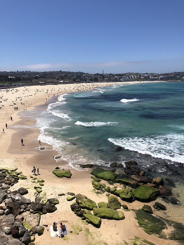 Bondi Rescue star Harrison Reid has shared a photo of an ominous current at Bondi Beach to warn Aussies seeking out 'calm' spots for a dip this summer