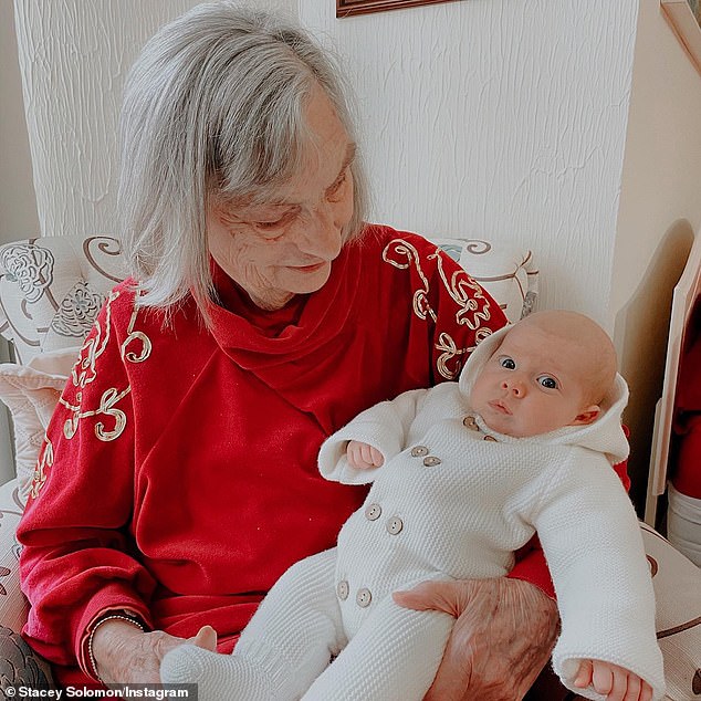 Earlier this month, Stacey celebrated her grandmother's 95th birthday by singing Christmas carols at her care home