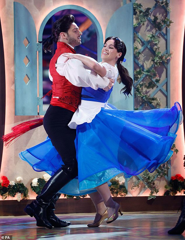 Nigel's last-minute exit caused chaos on the show, forcing the usual dance and elimination to be scrapped (Ellie and Vito pictured Saturday)