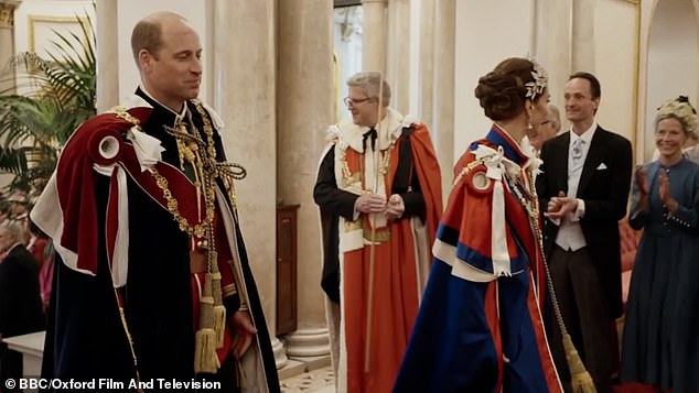 A new documentary captured the beautiful moment the Prince and Princess of Wales return to Buckingham Palace after the King's coronation